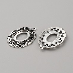 Zink-Aolly-Cabochon-Steckerfassungen im tibetischen Stil&nbsp;FIND-WH0152-305H