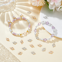 20шт 2 цвета стеклянные соединения / разъемы&nbsp;KK-BBC0017-76