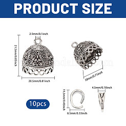 10 bélière en alliage pour pendentif&nbsp;FIND-CA0011-52A