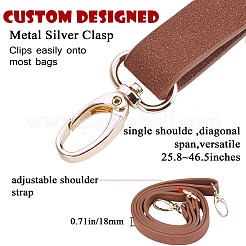 Diypuレザー編みかぎ針編みバッグ  ボトムとショルダーストラップ付き  DIYクラフトショルダーバッグアクセサリー用  ココナッツブラウン&nbsp;DIY-WH0167-30B