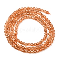 Natürliche orange Granatperlen Stränge&nbsp;G-H358-A03-3mm-01