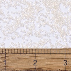 MIYUKIデリカビーズ  シリンダー  日本製シードビーズ  11/0  (db1409) 透明ペールベージュ  1.3x1.6mm  穴：0.8mm  約2000PCS /ボトル  10 G /ボトル&nbsp;SEED-JP0008-DB1409