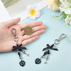 2 шт. бабочка с черепом и сердечком из сплава подвеска украшения HJEW-BBC0001-23