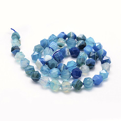 Натуральные полосатые агатовые / полосатые агатовые бусинки&nbsp;G-F523-03E-8mm