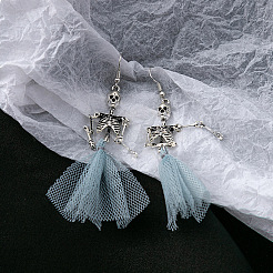 Серьги-подвески со скелетом из сплава&nbsp;FS-WGB7D7C-02