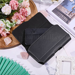Bolsas rectangulares de piel de vaca para cinturón de teléfono móvil&nbsp;AJEW-WH0596-952