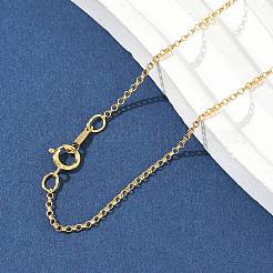 Латунные цепочки роло ожерелья для женщин и мужчин NJEW-Z068-09G