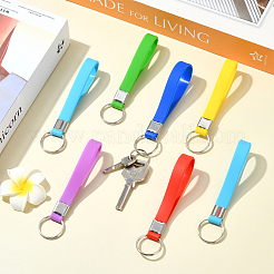 20шт. Ремень из смолы с железными кольцами для ключей KEYC-SC0001-84