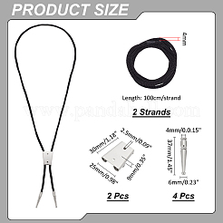 2 пара наконечников для шнура из сплава&nbsp;FIND-WR0012-18