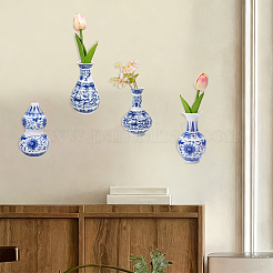 4 vaso da appendere in porcellana con 4 stili di fiori artificiali&nbsp;AJEW-OC0005-85A