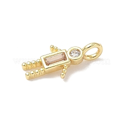 Ottone micro spianare pendenti zirconi&nbsp;ZIRC-I356-17G-A04