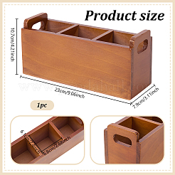 Aufbewahrungsbox für Kosmetikpinsel aus Holz mit einem Fach&nbsp;AJEW-WH0817-082