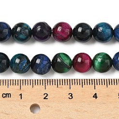 Нити из натуральных бусин тигрового глаза высшего качества&nbsp;G-F591-18-8mm-06