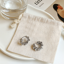 4 пара латунных сережек-кольцев 2 цветов&nbsp;EJEW-GO0003-26