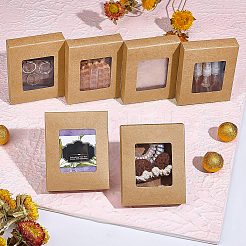 Прямоугольная складная креативная картонная коробка CON-WH0086-16B