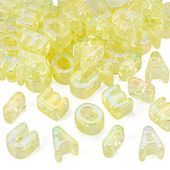 50 pièces 5 styles placage uv arc-en-ciel perles acryliques irisées&nbsp;OACR-TA0004-67B
