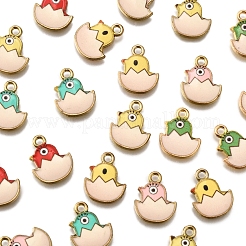 24 шт. подвески из сплава светло-золотистого тона с двухцветной печатью ENAM-FS0002-76