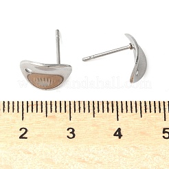 Фурнитура для сережек-гвоздиков из нержавеющей стали 304&nbsp;STAS-Z127-01P