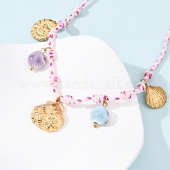 Браслеты с подвесками из нержавеющей стали 304 BJEW-D369-01G