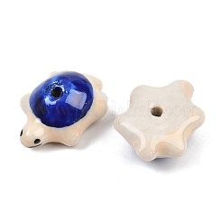 Ручной работы яркие остеклением шарики фарфора PORC-CJC0009-03D