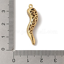 Pendentif en zircone cubique micro pavé de laiton placage en rack&nbsp;KK-A229-03G-G
