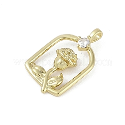 Латунные микро проложить кубического циркония подвески&nbsp;KK-Z078-16G