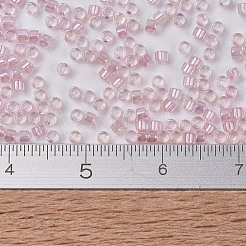 MIYUKIデリカビーズ  シリンダー  日本製シードビーズ  11/0  （db1673)パール裏地透明ピンクab  1.3x1.6mm  穴：0.8mm  約2000PCS /ボトル  10 G /ボトル&nbsp;SEED-JP0008-DB1673