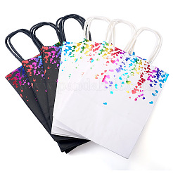 12 stücke 2 farben bunte heißprägen herz papier geschenk tragetaschen&nbsp;ABAG-TA0001-57B