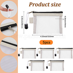 5 sac à stylos en maille de nylon&nbsp;AJEW-SP0001-89I