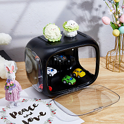 Прямоугольные пластиковые витрины для минифигурок&nbsp;ODIS-WH0079-010B