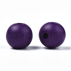 Расписные бусы из натурального дерева&nbsp;LS-X-WOOD-S057-074