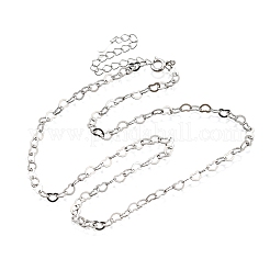 925 серебряное ожерелье в форме сердца для женщин&nbsp;NJEW-R025-01P