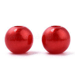 Окрашенный распылением абс-пластик имитация жемчужных бусин&nbsp;OACR-T015-05A-13