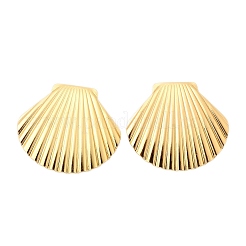 Серьги-гвоздики в форме ракушки из нержавеющей стали 304&nbsp;EJEW-P312-01G