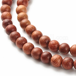 Collana di preghiera mala perline in legno naturale e perle&nbsp;NJEW-JN03756