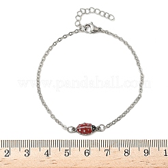 Браслеты из нержавеющей стали 304 с эмалированными звеньями&nbsp;BJEW-K226-17B-P