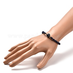 Регулируемые круглые браслеты из бусин из натуральных драгоценных камней для женщин или мужчин BJEW-JB06840