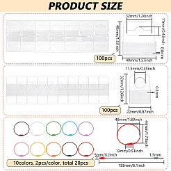 20 шт. брелки из нержавеющей стали с проволочным тросом и краской для выпечки&nbsp;FIND-FG0005-15