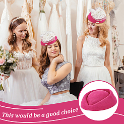 Шерстяной французский берет для женщин AJEW-WH0470-81B