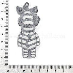 Silikonanhänger mit Tiermotiven aus beflocktem Material&nbsp;SIL-C012-03F