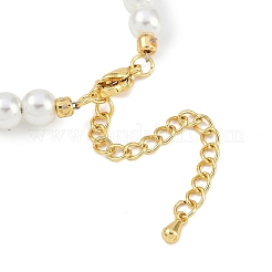 Браслеты с подвесками из латуни с микропаве из кубического циркония BJEW-P341-12G-01