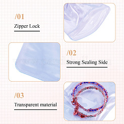 40 шт. 8 стиля прозрачный ПВХ антиокислительный пакет с застежкой-молнией AJEW-TA0002-40B
