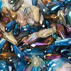 160шт 8 цвета гальванические стеклянные бусины&nbsp;EGLA-TA0013-19