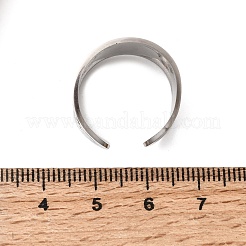 女性用304ステンレススチールオープンカフリング  聖母マリア  ステンレス鋼色  15.5mm  usサイズ8 1/2(18.5mm)&nbsp;RJEW-A099-01P
