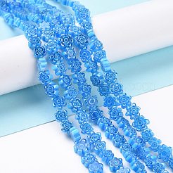 Millefiori a mano fili di perline di vetro&nbsp;LAMP-J035-8mm-65