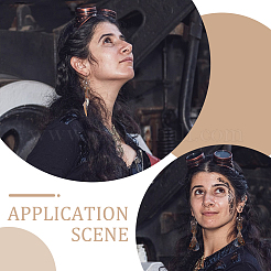 2 пара сережек-перьев из сплава в 2 стилях EJEW-UN0006-97