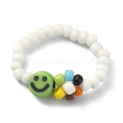 Anello elastico con perline di semi di vetro&nbsp;RJEW-TA00079-02