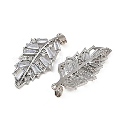 Подвески из латуни с покрытием из прозрачного кубического циркония KK-L236-04C-P