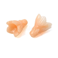 染色された合成珊瑚彫刻ビーズ  花  ライトサーモン  12.5~13x10~10.5mm  穴：1.2mm&nbsp;GG-CBA993E-02A-01