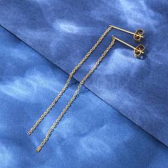 Серьги-гвоздики из нержавеющей стали 304&nbsp;EJEW-Z089-18G